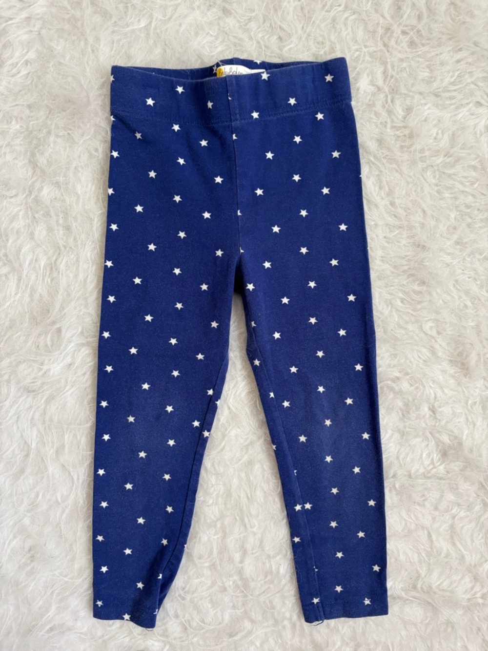 Baby Boden Toddler Girls Festive Navy Star Print Leggings